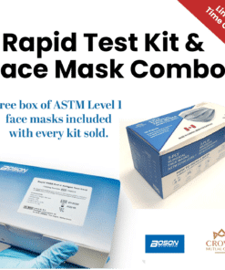 Rapid SARS-CoV-2 Antigen Test Kits & Face Masks Combo